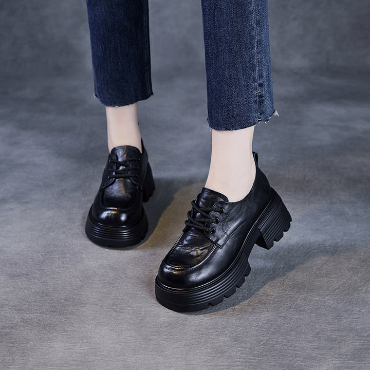 Dame Chunky Snørre-Platform-Sneakers Stilla