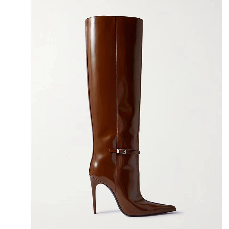 Femme Over-the-Knee Stiletto Støvler med smart spænde-detalje Stilla