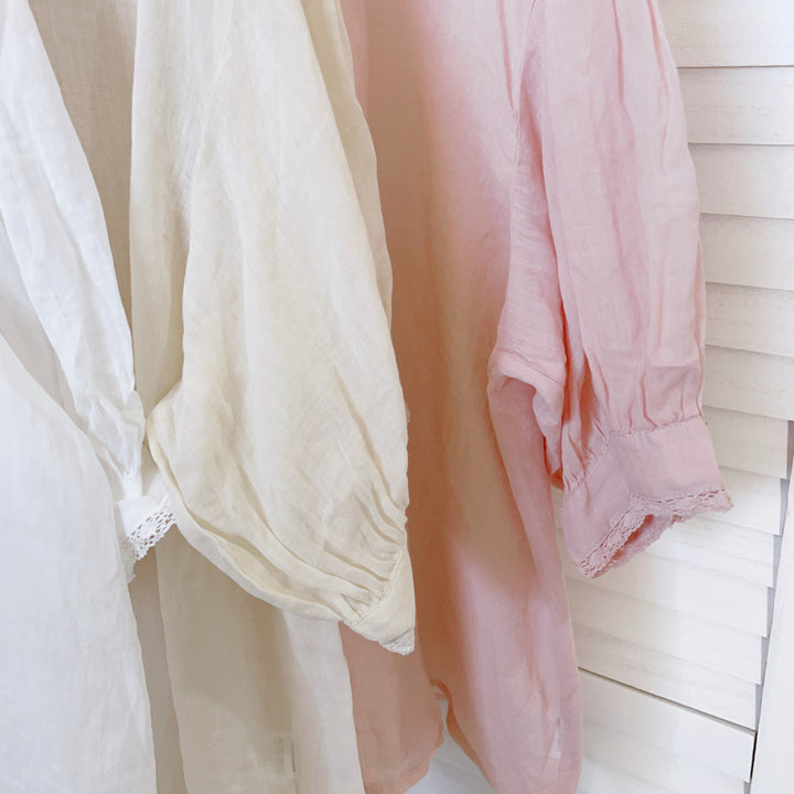 Dame vintage-inspireret bluse med spidser Stilla