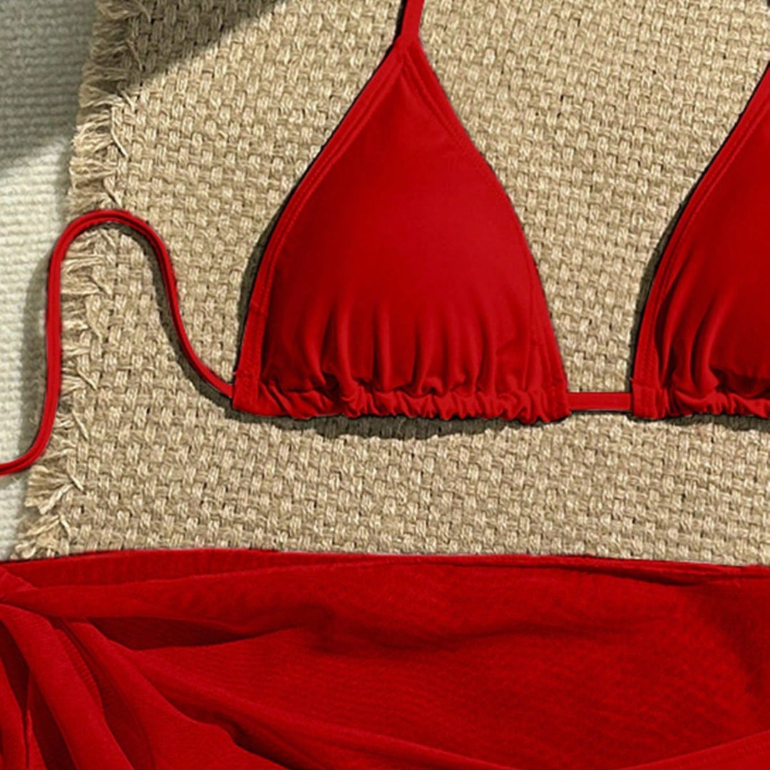 Dame trekant bikini med indpakning og justerbare stropper Skovae