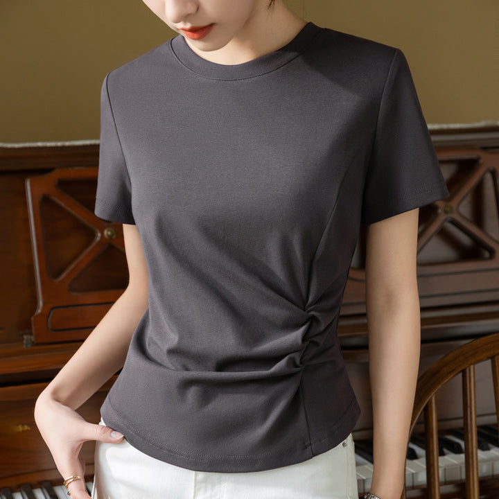 Dame Figurtilpasset T-shirt med sidelommet Stilla