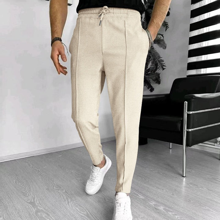 Herrer Sporty Anzugbukser med elastisk talje og moderne syns detaljer Stilla