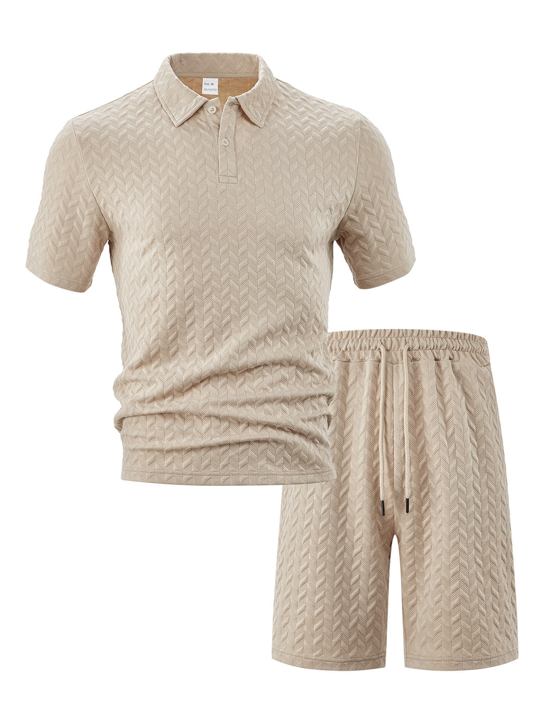Herre Polo-Shorts-Sæt lavet af åndbart strukturmateriale med moderne design Stilla