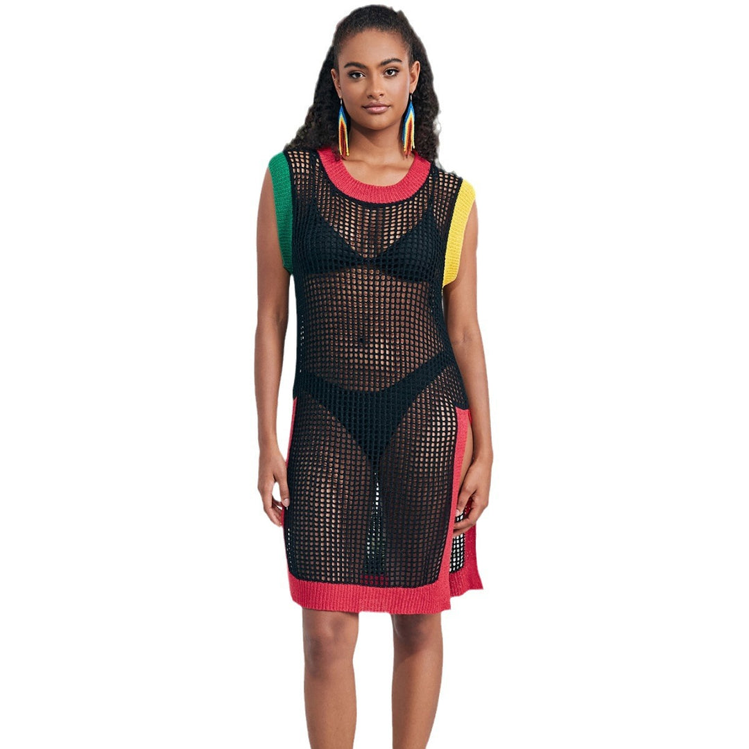 Dame Trendy net strand overlay med farvede accenter Stilla