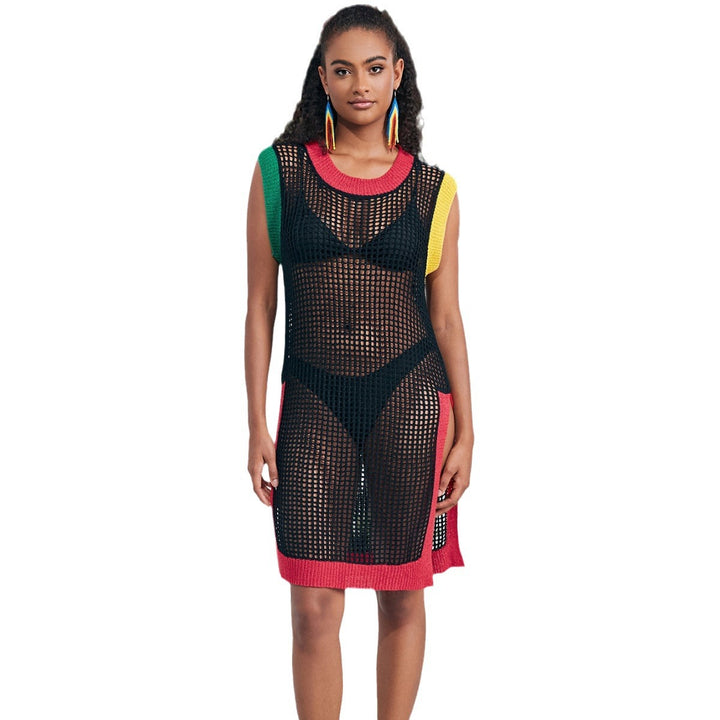 Dame Trendy net strand overlay med farvede accenter Stilla