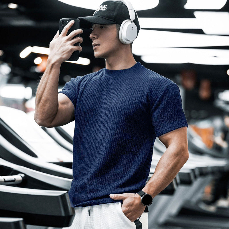 Herrer Fitnessshirt med struktureret væv Stilla
