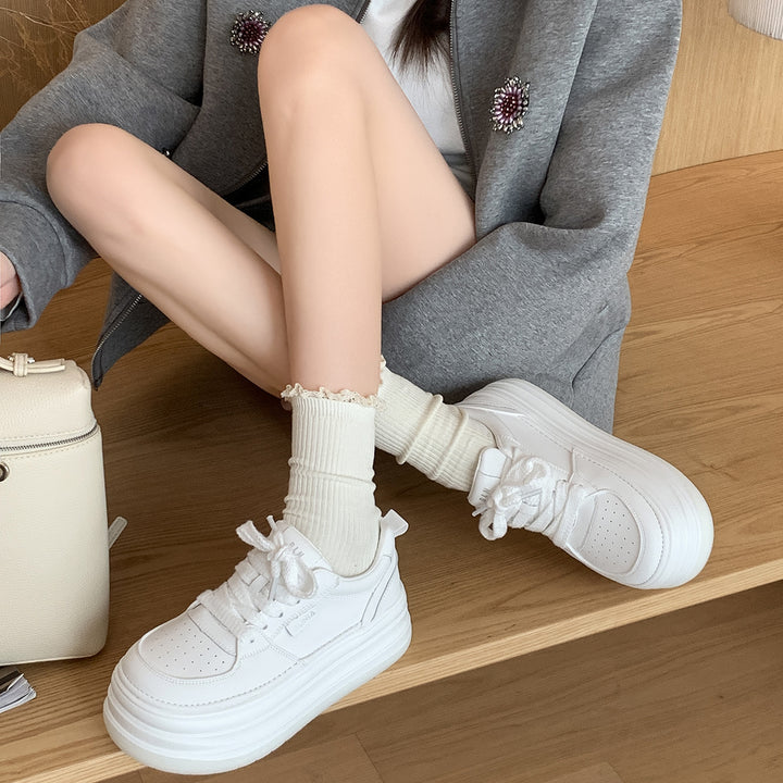 Damer Plattform Mode Sneakers Stilla