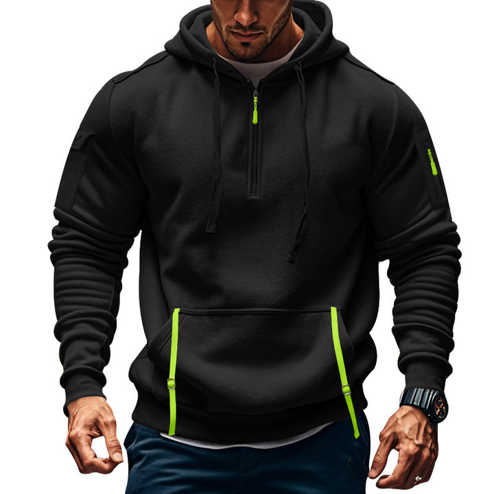 Herrer Sporty Hoodie med innovative lommer og høj funktionalitet Stilla