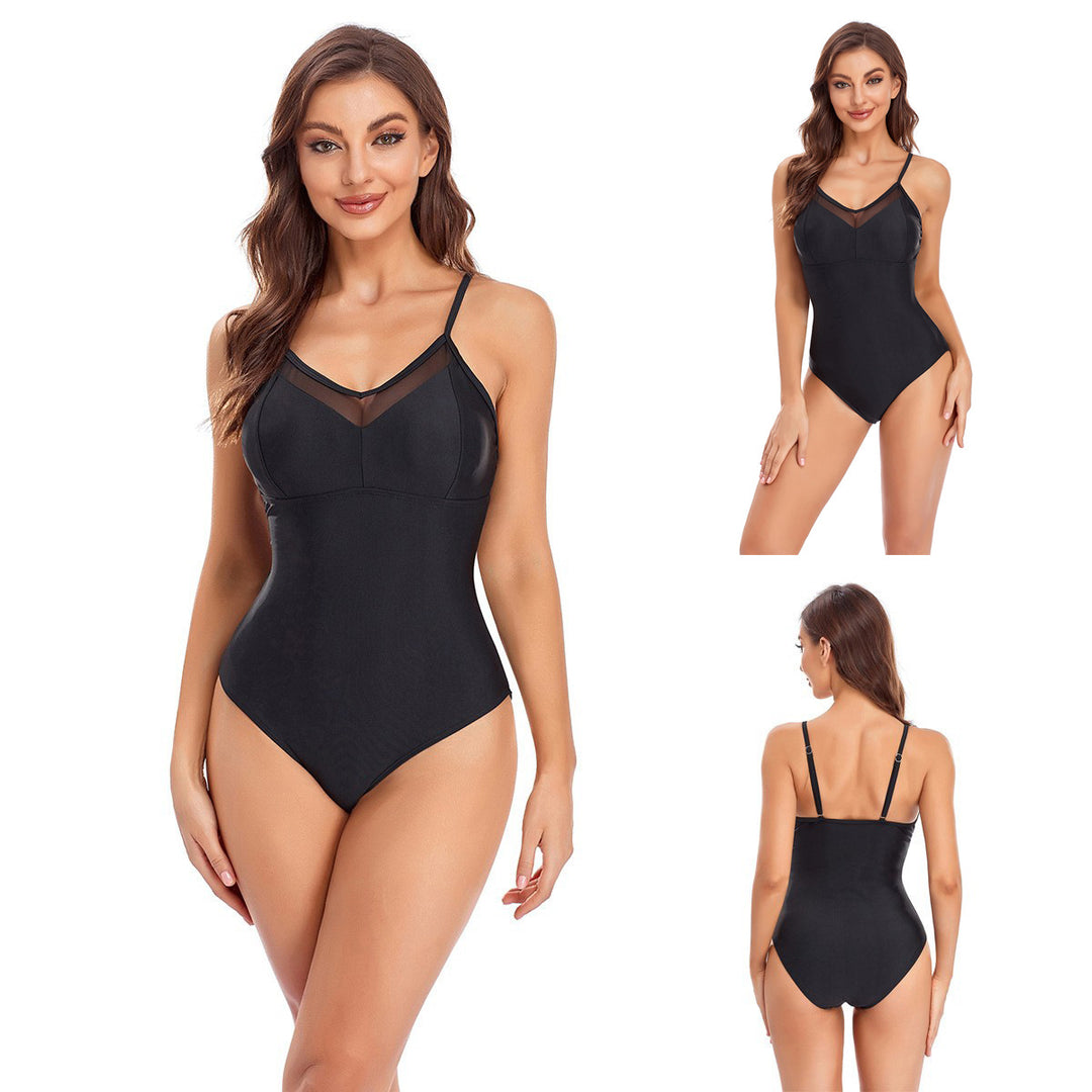 Dame One-piece badedragt med transparent accentdetaljering og behageligt design Stilla