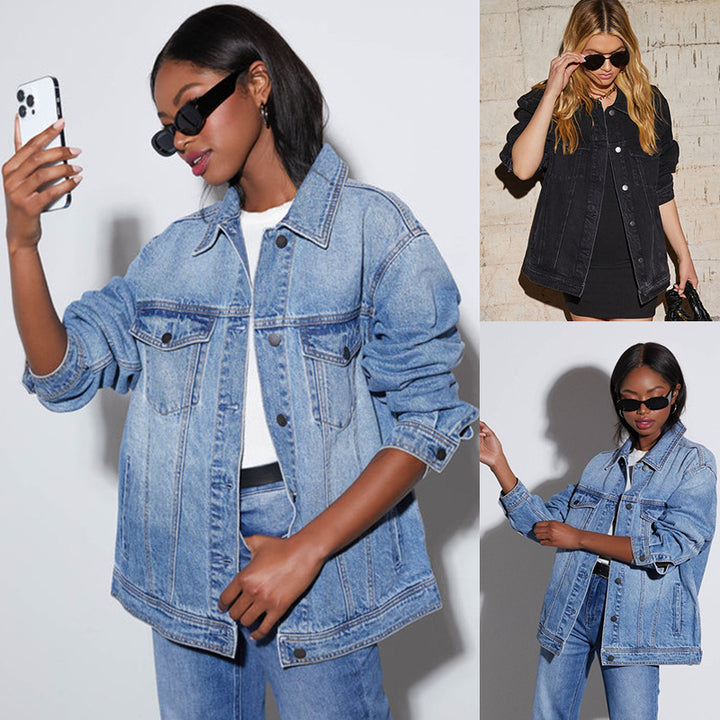 Damer Oversize Jeansjakke Stilla