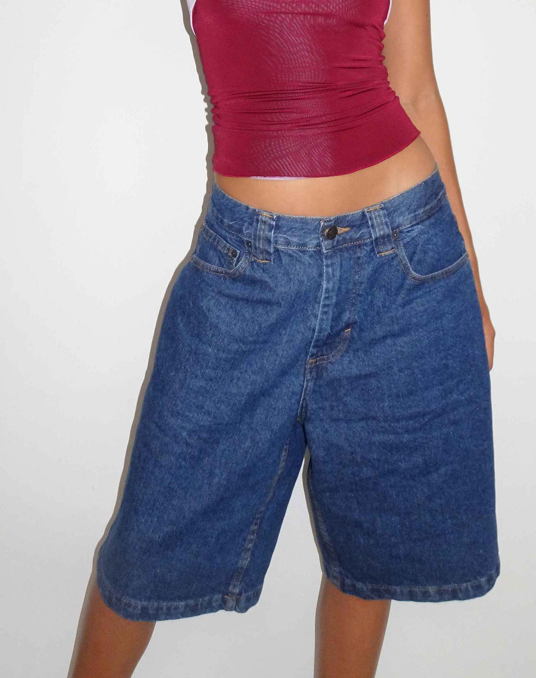Dame Jeans-Bermudaer med løs pasform til afslappede fritidsaktiviteter Stilla