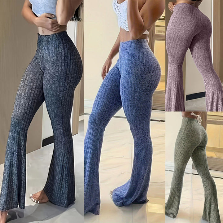 Dame leggings med høj talje og smart flared design Skovae