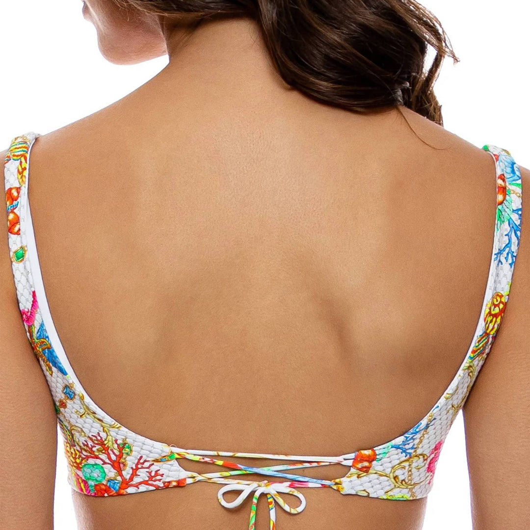 Dame bikini-sæt med sporty top og legende havdyr-motiver Stilla