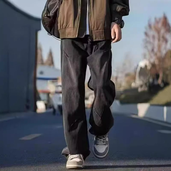 Herrer Behagelige Relaxed Fit Jeans i trendy Vintage-look med unik vask Stilla