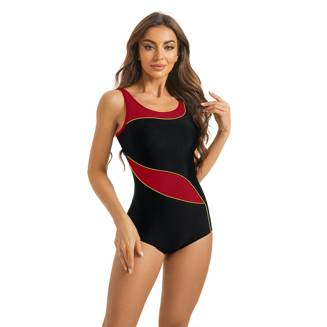 Dame Sport Badedragt med elegante kontrastdetaljer og farvemæssigt adskilte indsatser Stilla
