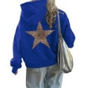 Dame hoodie med iøjnefaldende leopard stjerne design Skovae