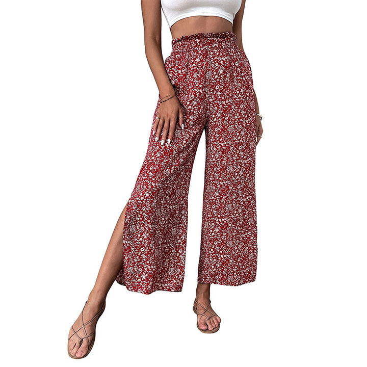 Kvinde Floral Print Bred Bukser Stilla