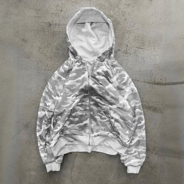 Kvinders hættejakke i moderne camouflage-design Stilla
