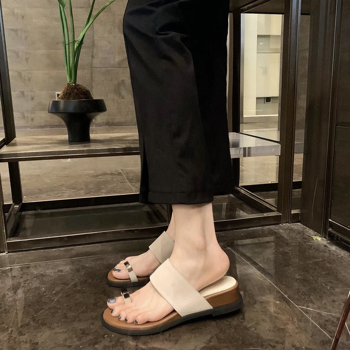 Femme Stilfulde Thong Slide Sandaler Stilla
