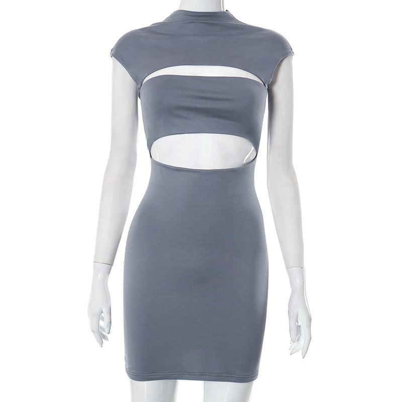 Dame wrap kjole med cut-out-design og smalle stropper Stilla