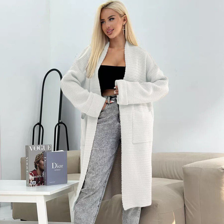 Femme Cozy Åben Front Strik-Cardigan Stilla