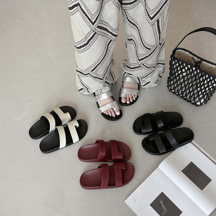 Femme Minimalist Dobbeltseler Slide Sandaler Stilla