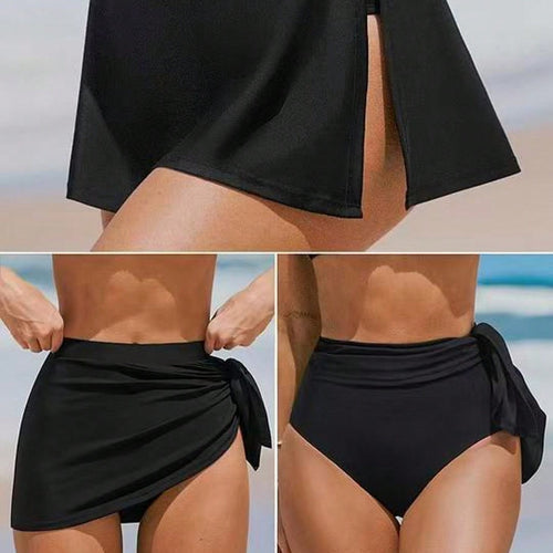 Damer Højskåret Bikini-Bukser med Vire-Design og Sidelæggende Rynkning Stilla