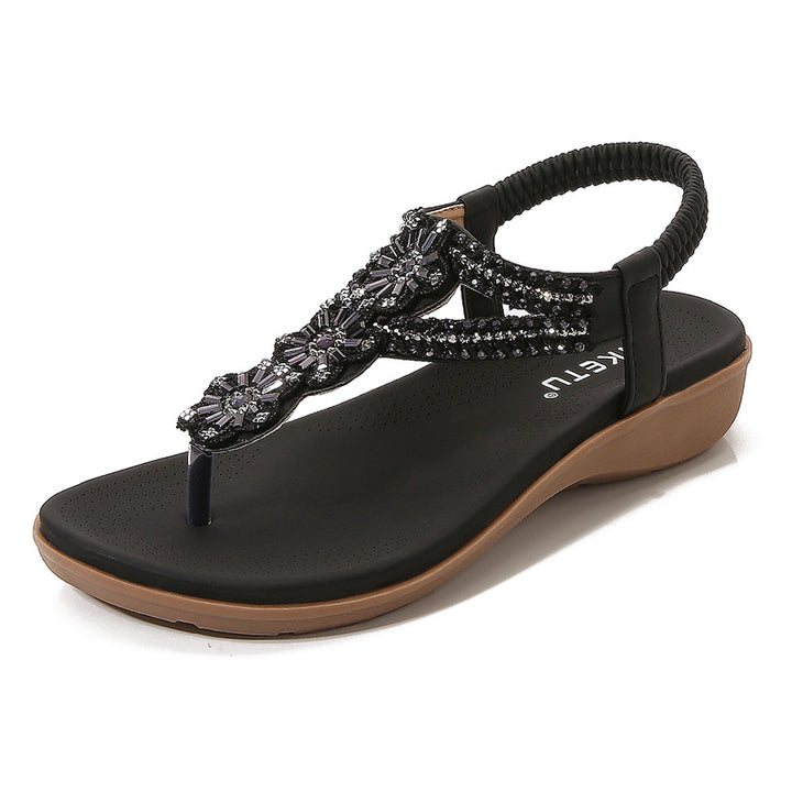 Dame sandaler med diskret glamour og behagelig sål Stilla