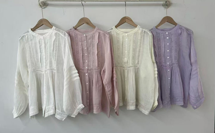Femme Elegante Broderet Bluse Stilla