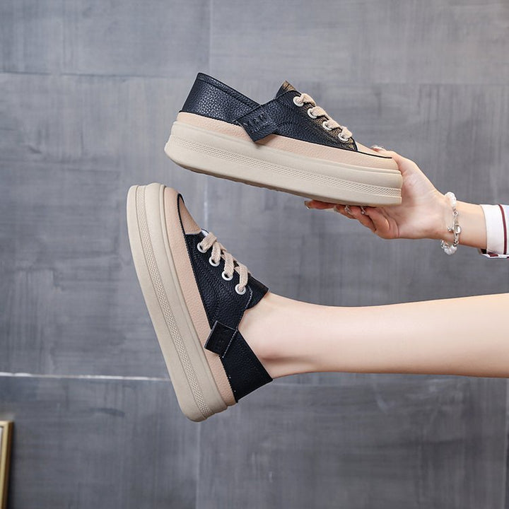 Dame Komfortable Plattform Sneakers med åndbart overmateriale og moderne design Stilla