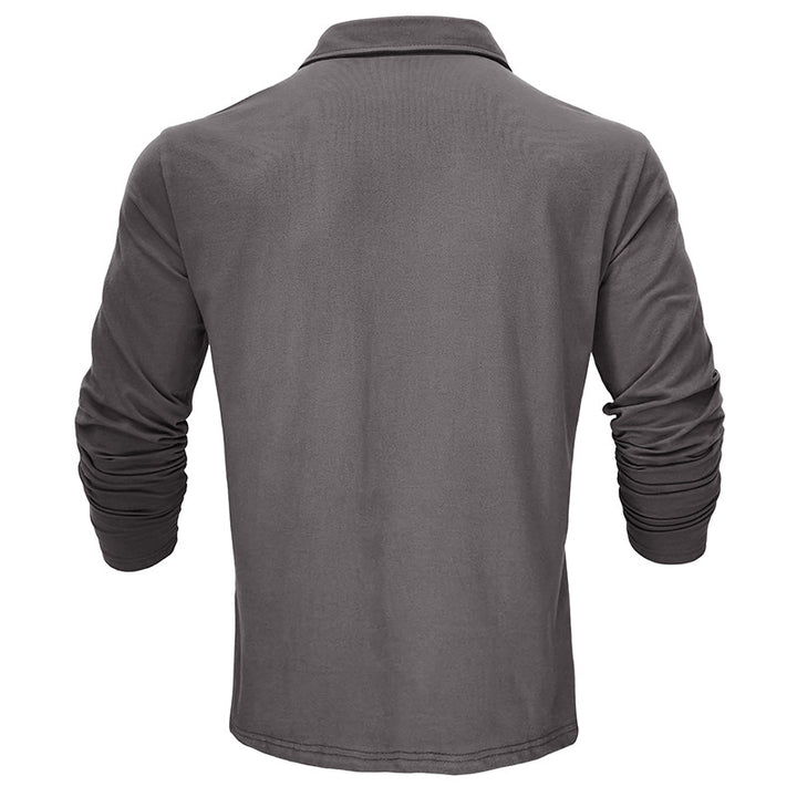 Herrer Langærmet Poloshirt med høj kvalitet bomuld og elegant snit Stilla