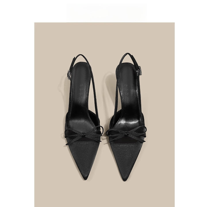Dame Slingback-hæle med spids tåområde og elegant sløjfedetail Stilla