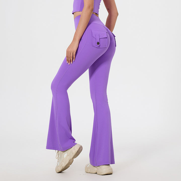 Dame Bootcut leggings med lommer og høj talje Stilla