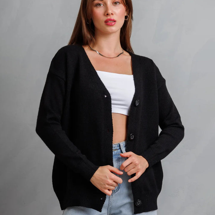Femme Luksuriøs Blød Strik-Cardigan Stilla