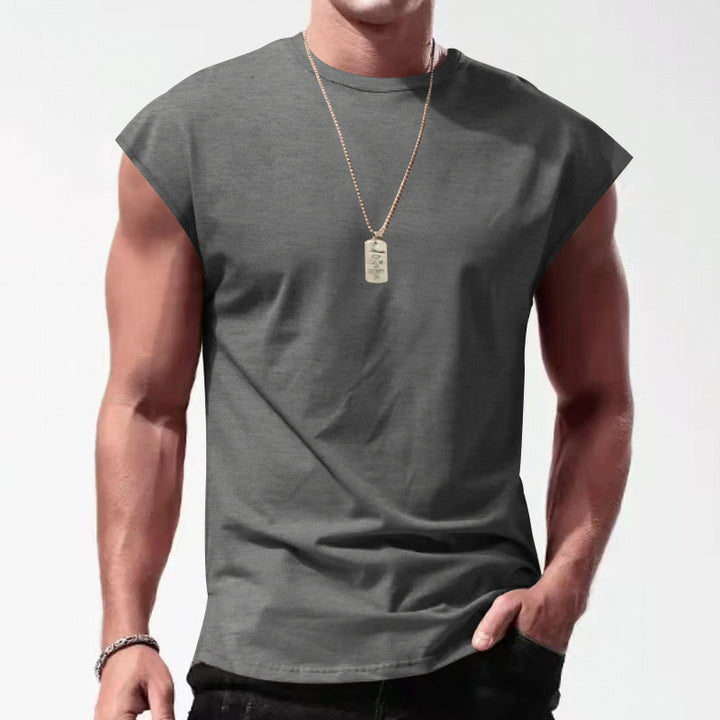 Herrer ærmeløs T-shirt i afslappet stil med moderne snit Stilla