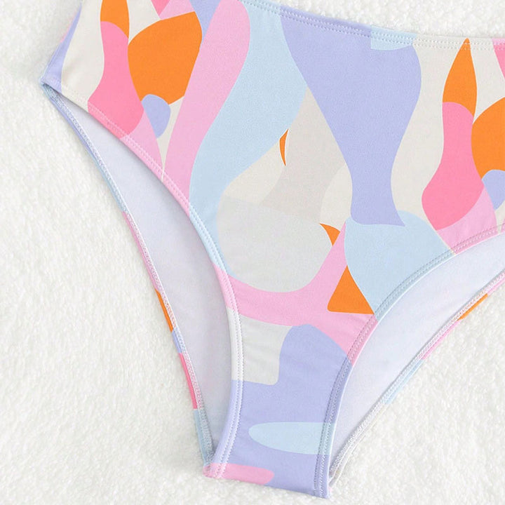 Damer højtaljede bikini-sæt med raffinerede flæsedetaljer Skovae