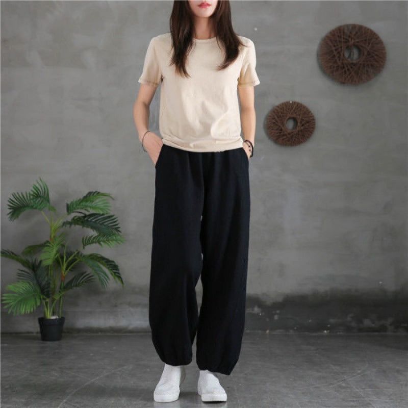Kvinder Komfortable Luftbukser med Elastisk Talje Stilla