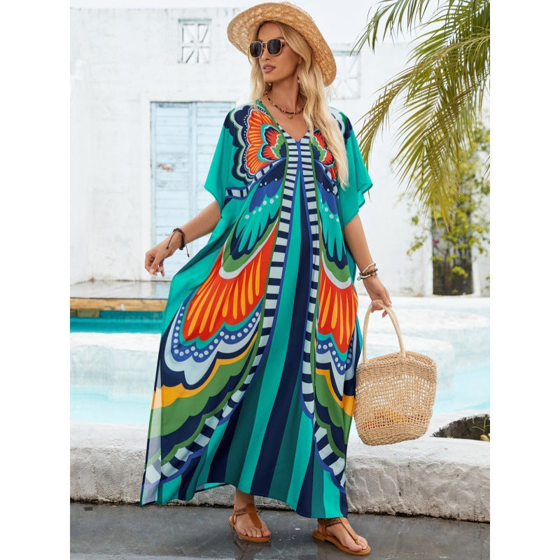 Femme Vibrant Maxi Kaftan Kjole Stilla