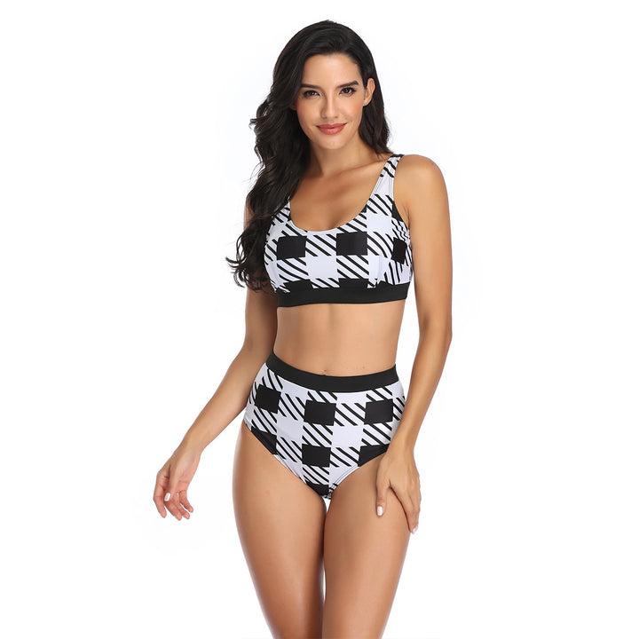 Dame sport-bikini med højt skåret talje fra Skovae