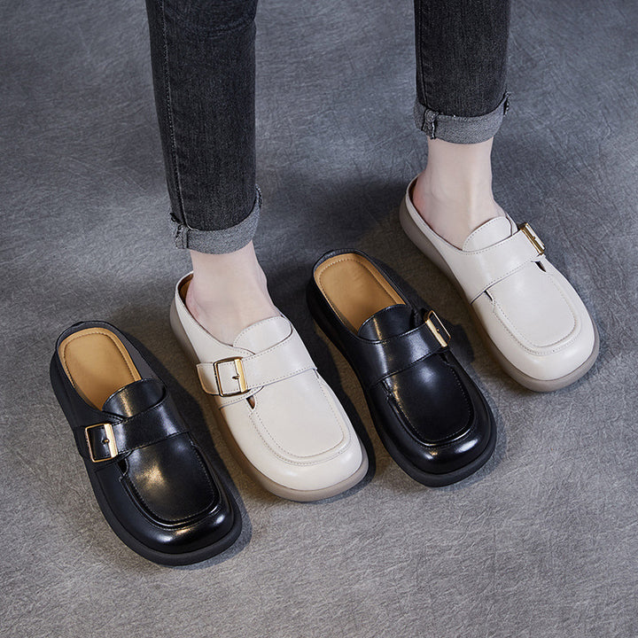 Femme Behagelige Slip-On Clogs med Dekorativ Rem Stilla