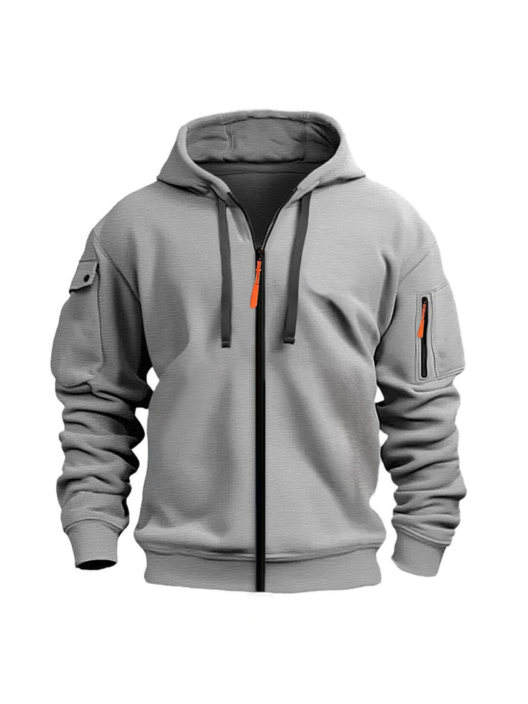 Herre hoodie jakke med funktionelle lynlås lommer og moderne snit Skovae
