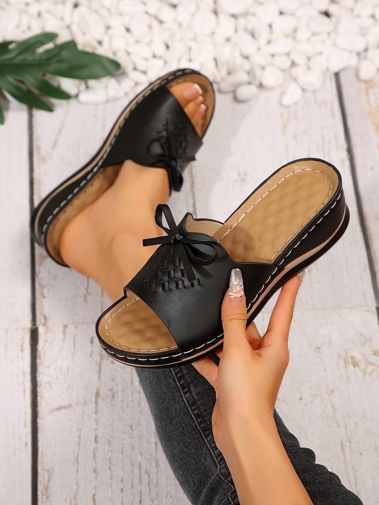 Dame mode Riemchen-sandaler med flettet design og komfortabel fodseng Stilla