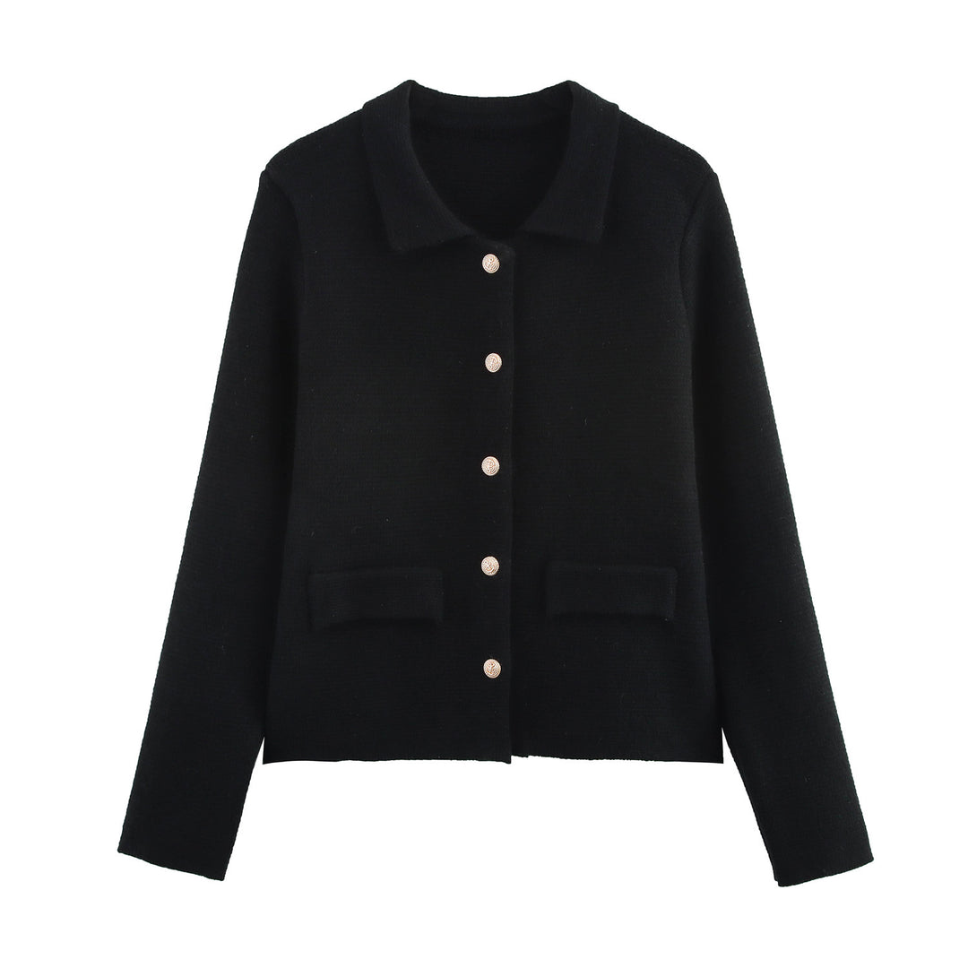 Femme Elegant strik cardigan med knapdetaljer Stilla