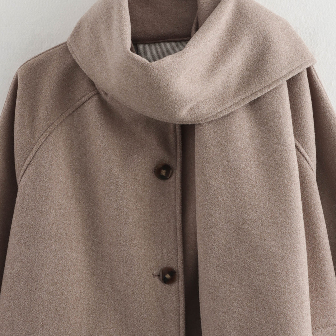 Femme Stilig Uldblandings Utility Jakke Stilla