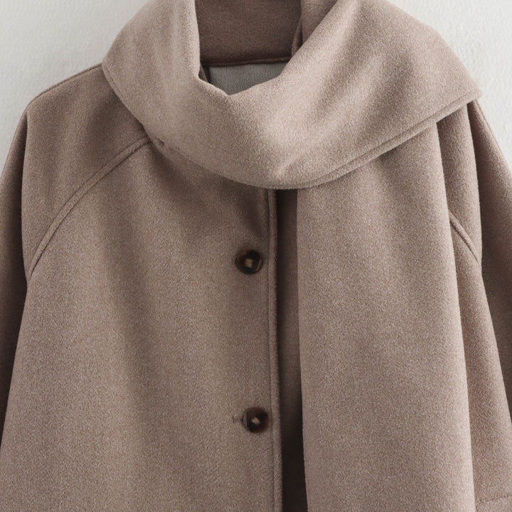 Femme Stilig Uldblandings Utility Jakke Stilla