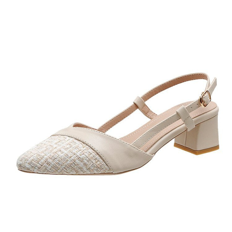 Dame Slingback-Pumps med elegant spids design og behagelig blokhælhøjde Stilla