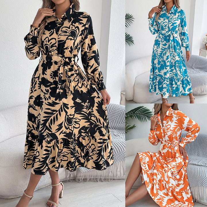 Dame Maxikjole med florale mønstre Stilla