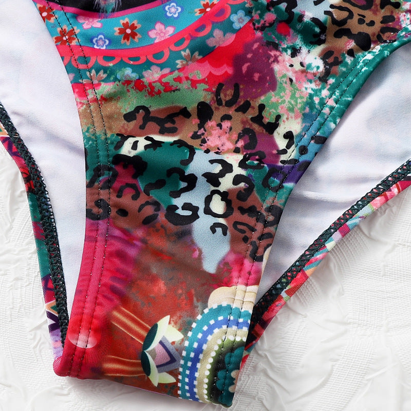 Dame Halter-Nakke Cut-Out Én-dels Badedragt Stilla