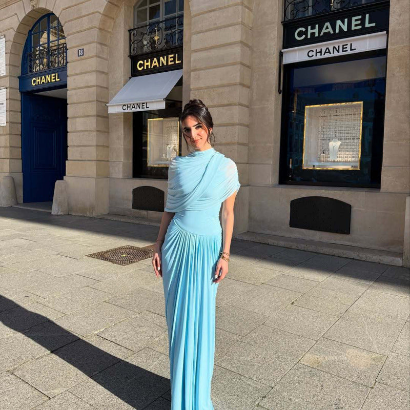 Dame Elegant Maxikjole med raffineret Draperingseffekt Stilla