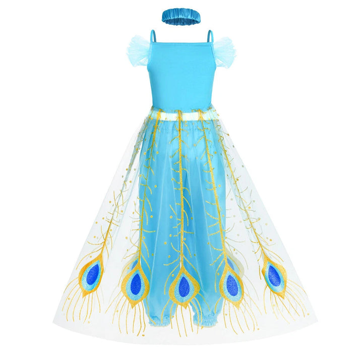 Dame prinsessekostume med glitrende detaljer og funklende tyl Skovae